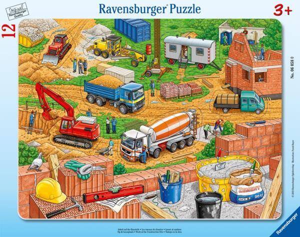 Puzzle 12el ramkowe Co tu pasuje - Plac budowy 060580 RAVENSBURGER p40