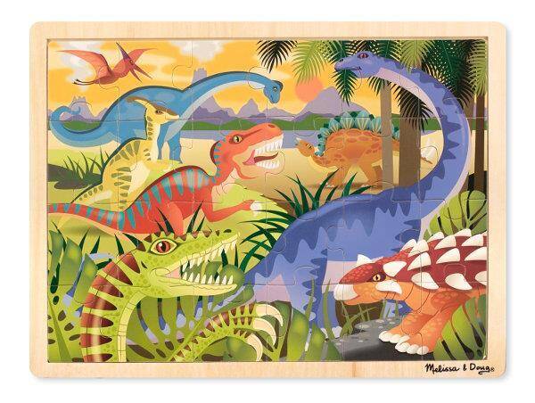 MELISSA Puzzle drewniane Dinozaury 24el 19066