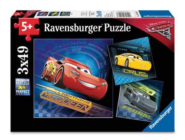 Puzzle 3x49el. Cars 3 080267 RAVENSBURGER