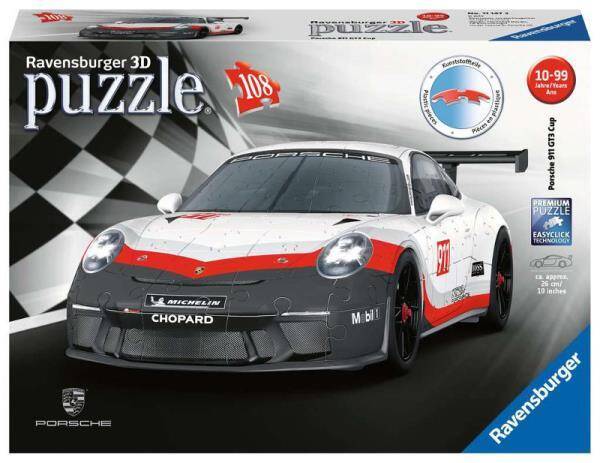 Puzzle 3D Porsche GT3 Cup 108 el. 111473 RAVENSBURGER (Zdjęcie 1)