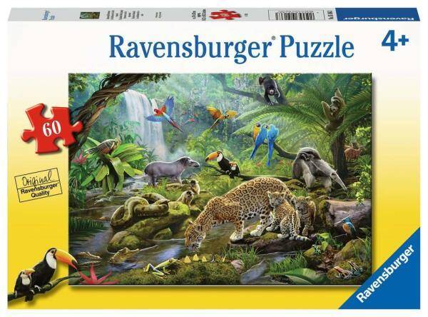 Puzzle 60el Zwierzęta z lsu tropikalnego. 051663 Ravensburger