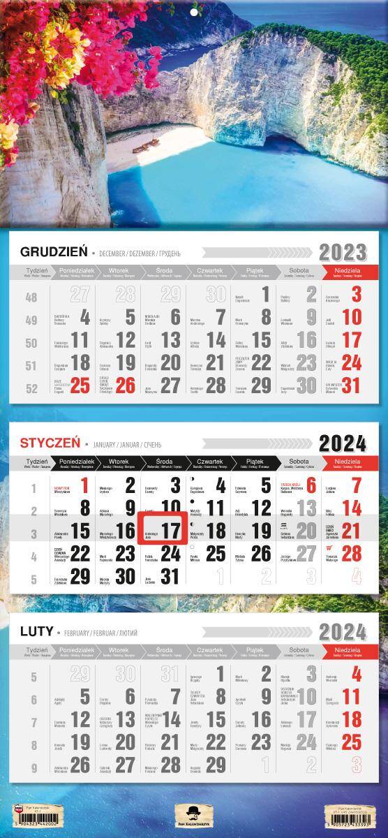 Kalendarz 2024 trójdzielny Zakhyntos KT-1 V.45