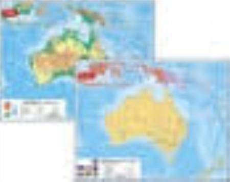 Mapa Australia fizyczno-polityczna 1:13,2 mln ścienna