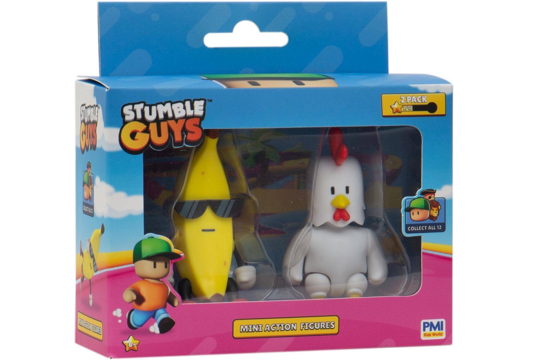 Stumble Guys Mini Action Figures 2 Pack Banana Guy Chicken