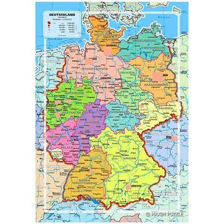 Puzzle 150 Niemcy-mapa