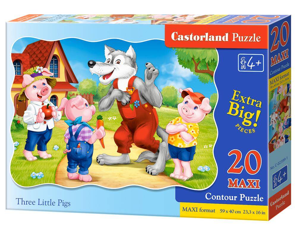 Puzzle 20 maxi Trzy małe świnki C-02399