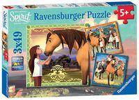 Puzzle Spirit przygody na koniach 3x49 el. 080687 RAVENSBURGER
