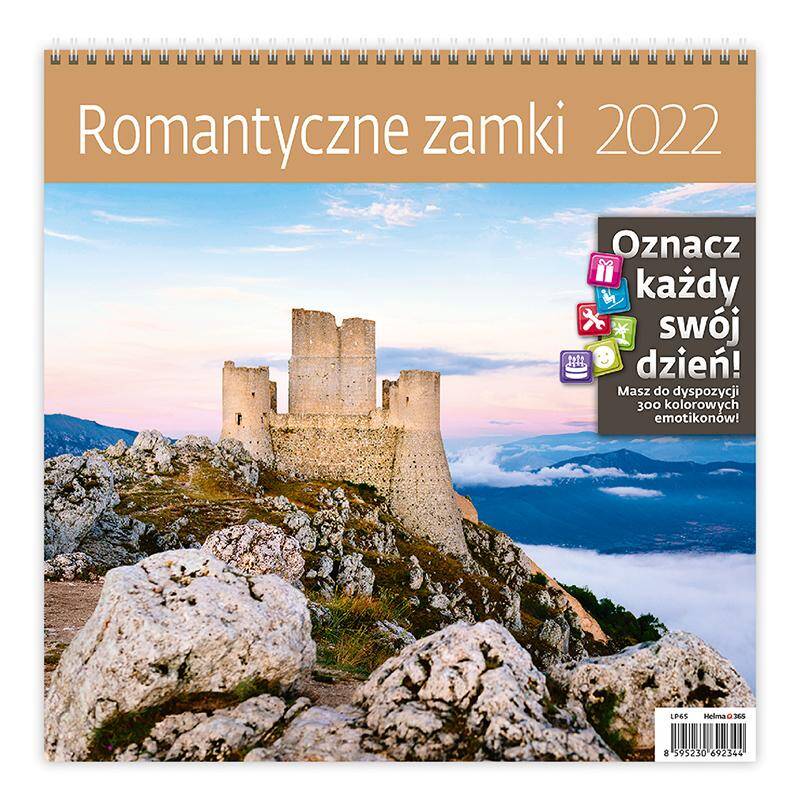 Kalendarz 2022 12 planszowy Romantyczne zamki