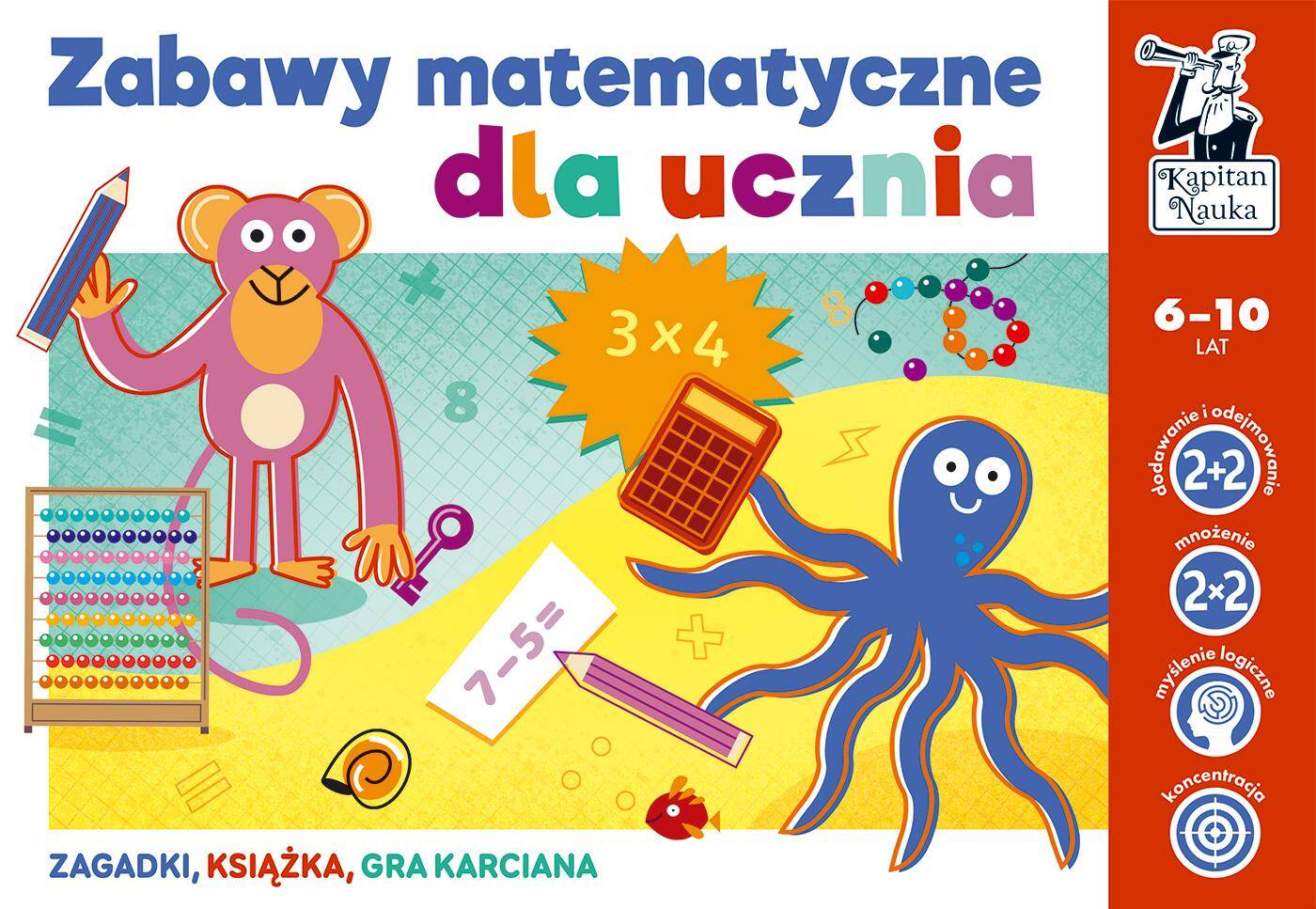 Zabawy matematyczne dla ucznia. Kapitan Nauka 6+