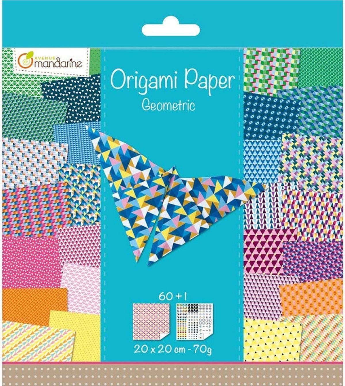 Papier origami 20x20 cm Geometria 60 arkuszy