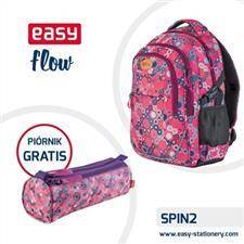 Plecak szkolny. młodzieżowy różowy SPIN  Easy piórnik GRATIS