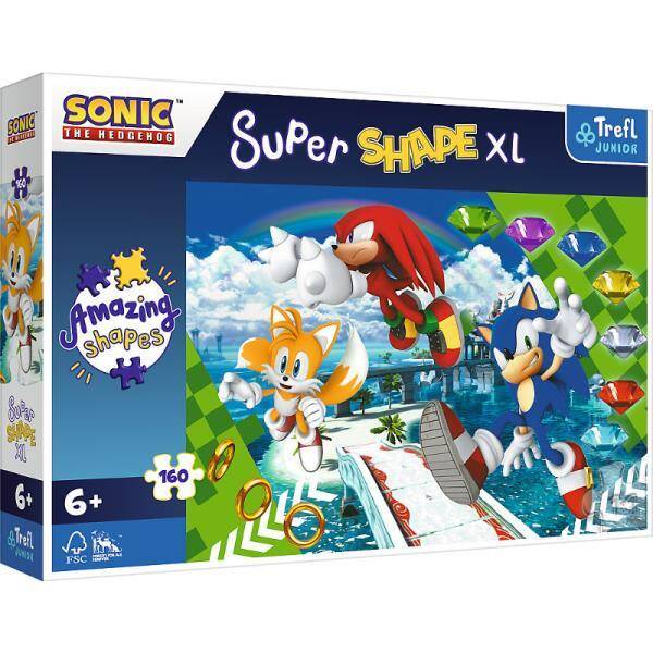 Puzzle 160el XL Super Shape Wesołey Sonic / SEGA Sonic The Hedgehog 50038 Trefl