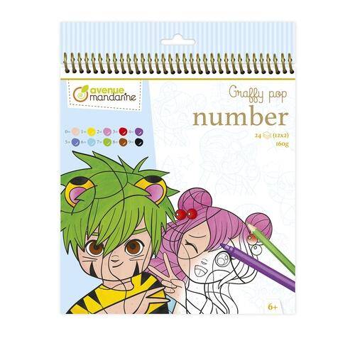 Kolorowanka po numerach Graffy Pop Manga