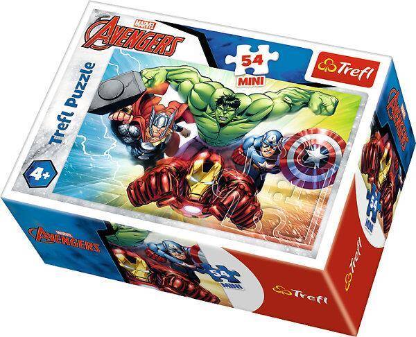 Puzzle 54el mini Bohaterowie Avengers. Marvel 54166 TREFL