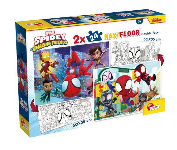 Puzzle podłogowe dwustronne Maxi Floor 2x24el Marvel Spidey 99788 LISCIANI