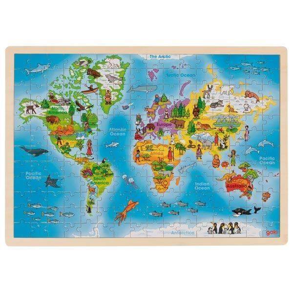 Puzzle 192 Mapa Świata