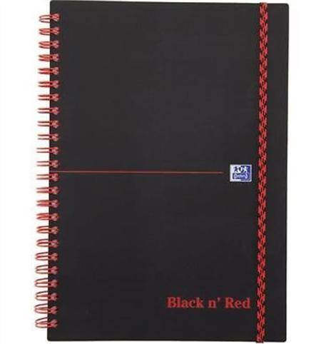 Kołozeszyt A4/70K Oxford Black&Red PP kratka