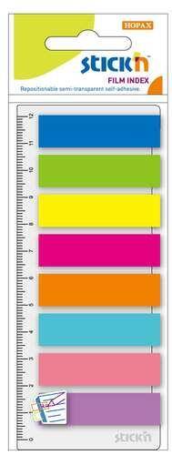 Zakładki indeksujące neon + linijka Maped 8 kolorów