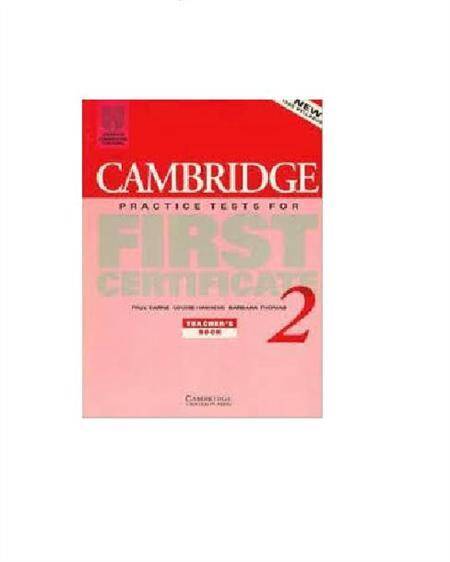 Cambridge Practice Tests for First Certificate 2 Teacher's book