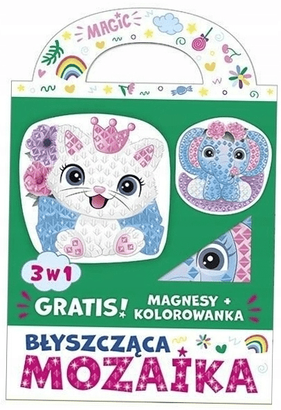Błyszcząca mozaika 3w1 Kotek i Słonik