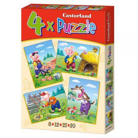 Puzzle 4 w 1. Three Little Pigs B-04300-1.