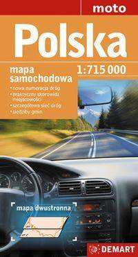 Polska.Mapa samochodowa 1:715 000