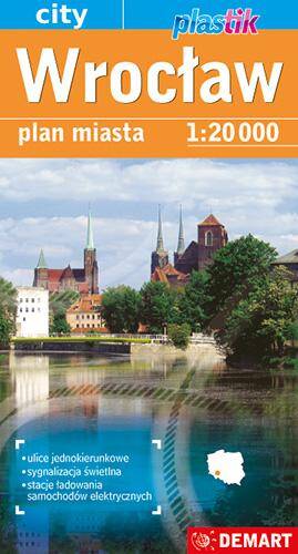 Wrocław plan miasta 1:20 000. Plastik