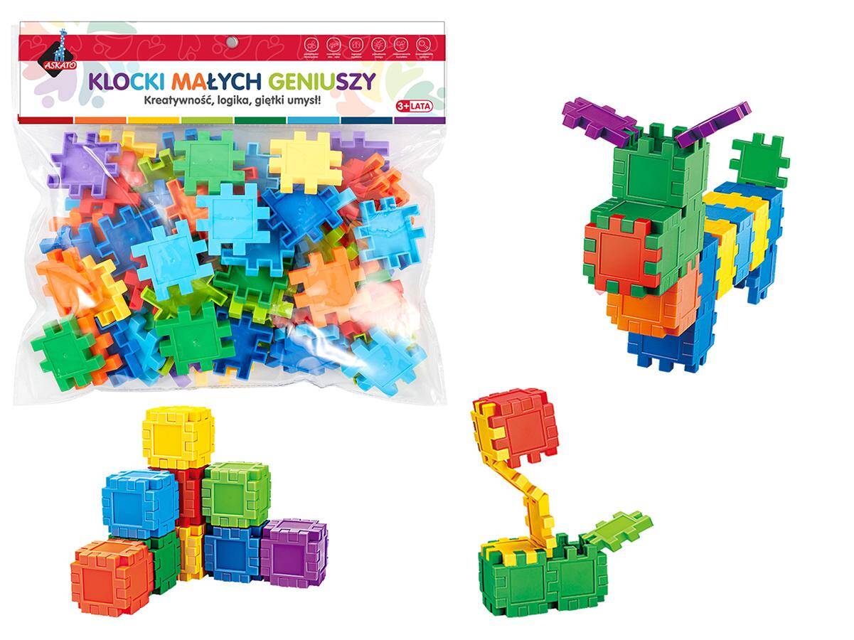 Klocki małych geniuszy puzzle 75 elementów 109497