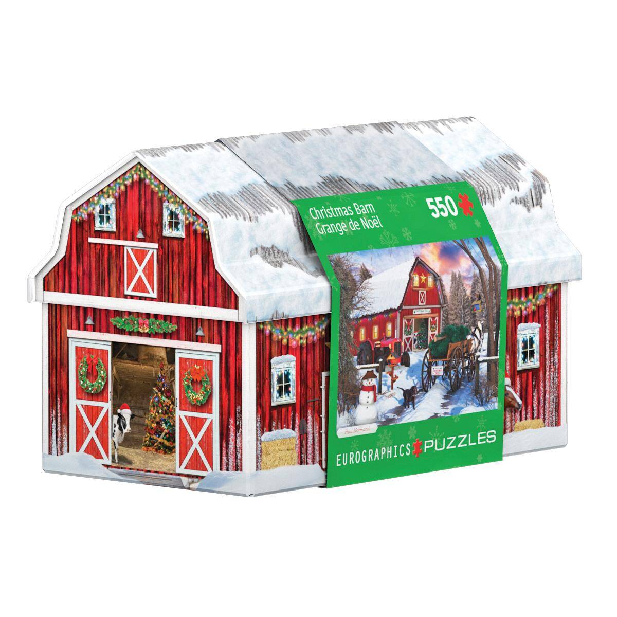 Puzzle 550 TIN Christmas Barn 8551-5665