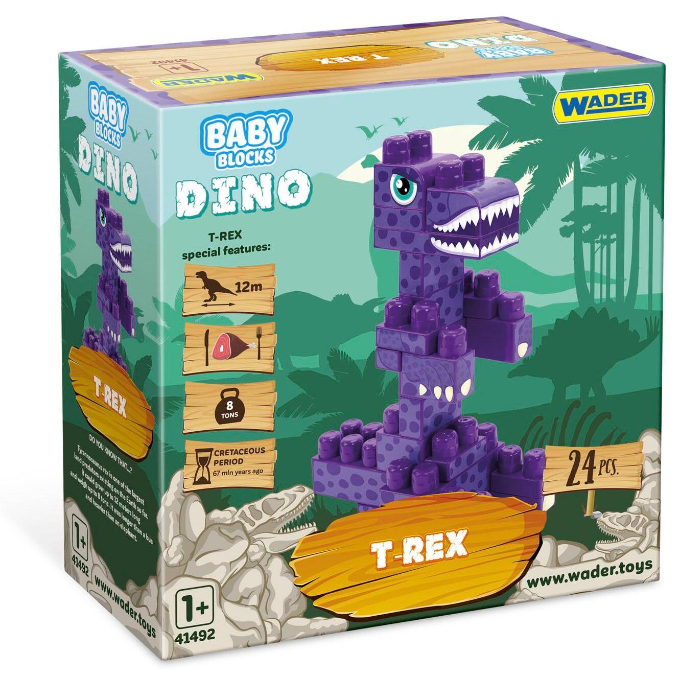 Klocki Dino Baby Blocks t-rex 41496
