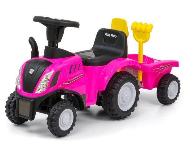Jeździk Pojazd New Holland T7 Traktor różowy Milly Mally jeździdełko auto