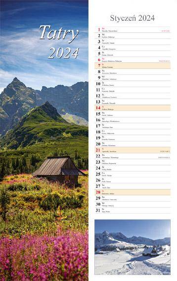 Kalendarz 2024 paskowy Tatry