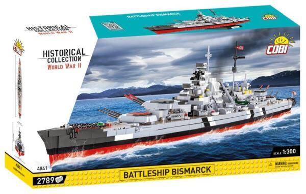 COBI 4841 Historical Collection WWII Battelship Bismarck 2789 klocków