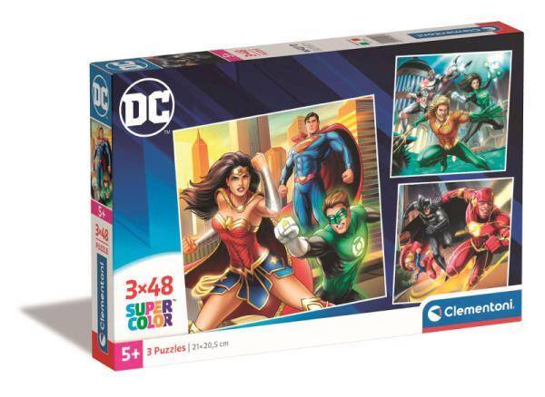 Clementoni Puzzle 3x48el square DC COMICS Justice League 25296