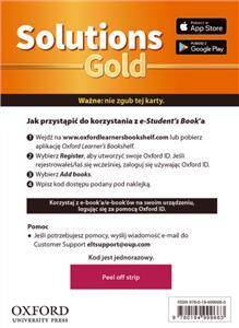 Solutions Gold Upper - Intermediate Podręcznik e-Book Access Code Card