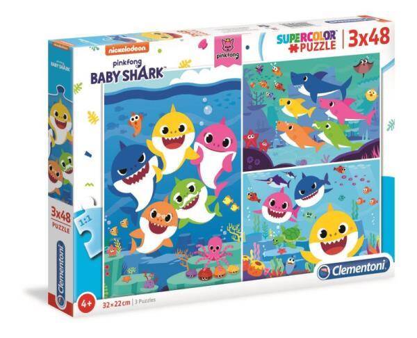 Clementoni Puzzle 3x48el Baby Shark 25261