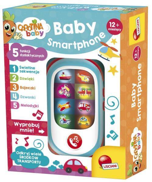 Carotina baby Smartfon telefon z 5 funkcjami dydaktycznymi Liscianigiochi