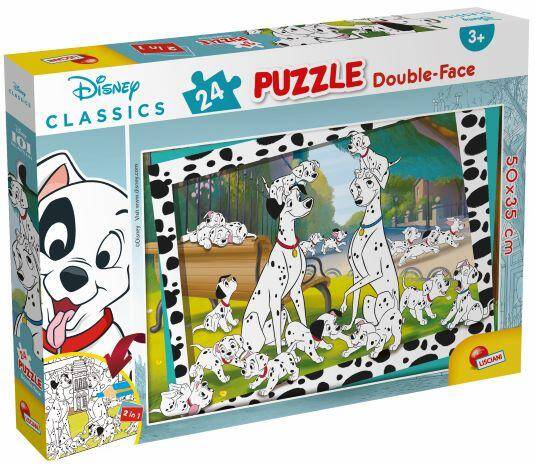 Puzzle 24 plus double-face 101 Dalmatyńczyków 304-86214