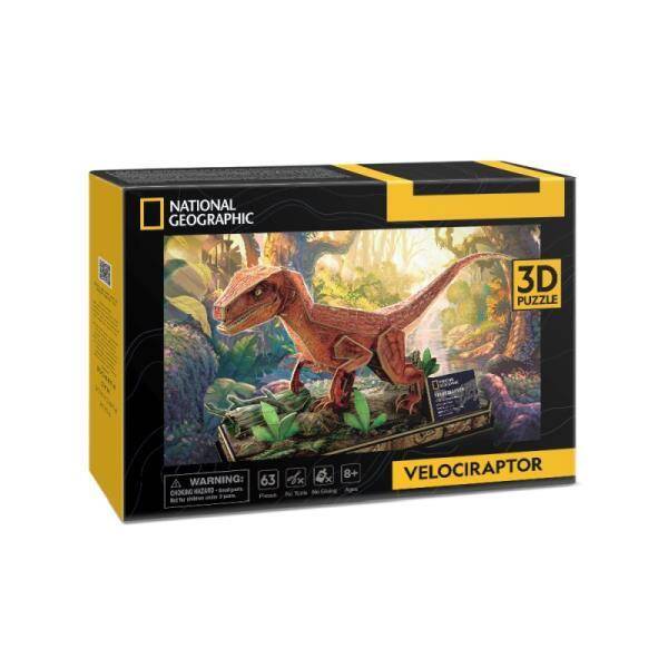 Puzzle 3D Welociraptor National Geographic DS1053 Cubic Fun