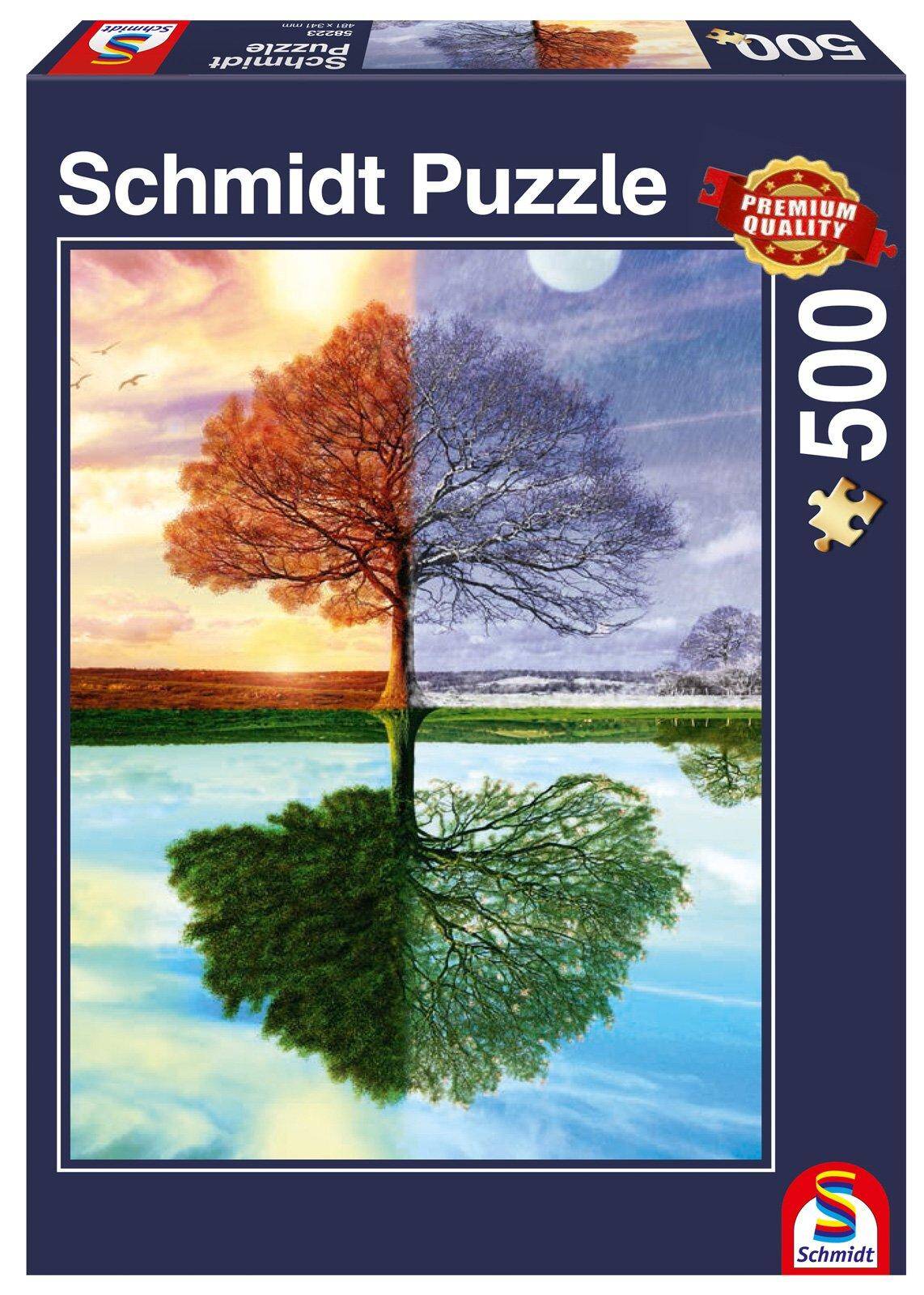 Puzzle 500 PQ Jedno drzewo cztery pory roku 105989