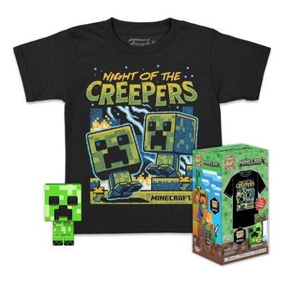 Pocket POP&Tee: Koszulka i figurka: Minecraft - Blue Creeper - XL