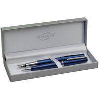 Komplet pióro i długopis10FB1-DC niebieskie (Zdjęcie 1)