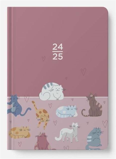 Kalendarz 2024/2025 B6 tygodniowy 18MC koty