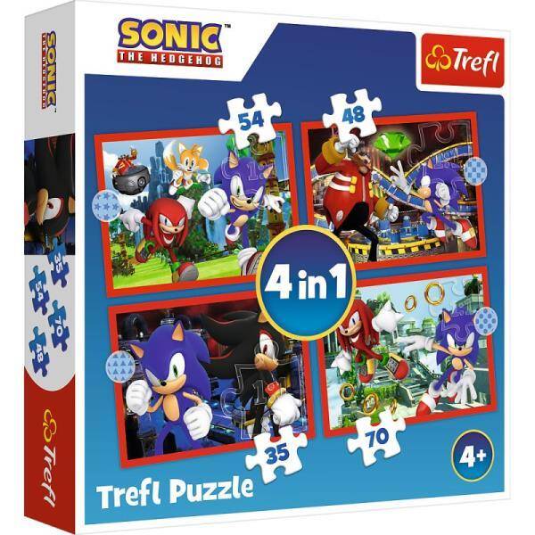 Puzzle 4w1 Przygoda Sonica / SEGA Sonic The Hedgehog 34625 Trefl
