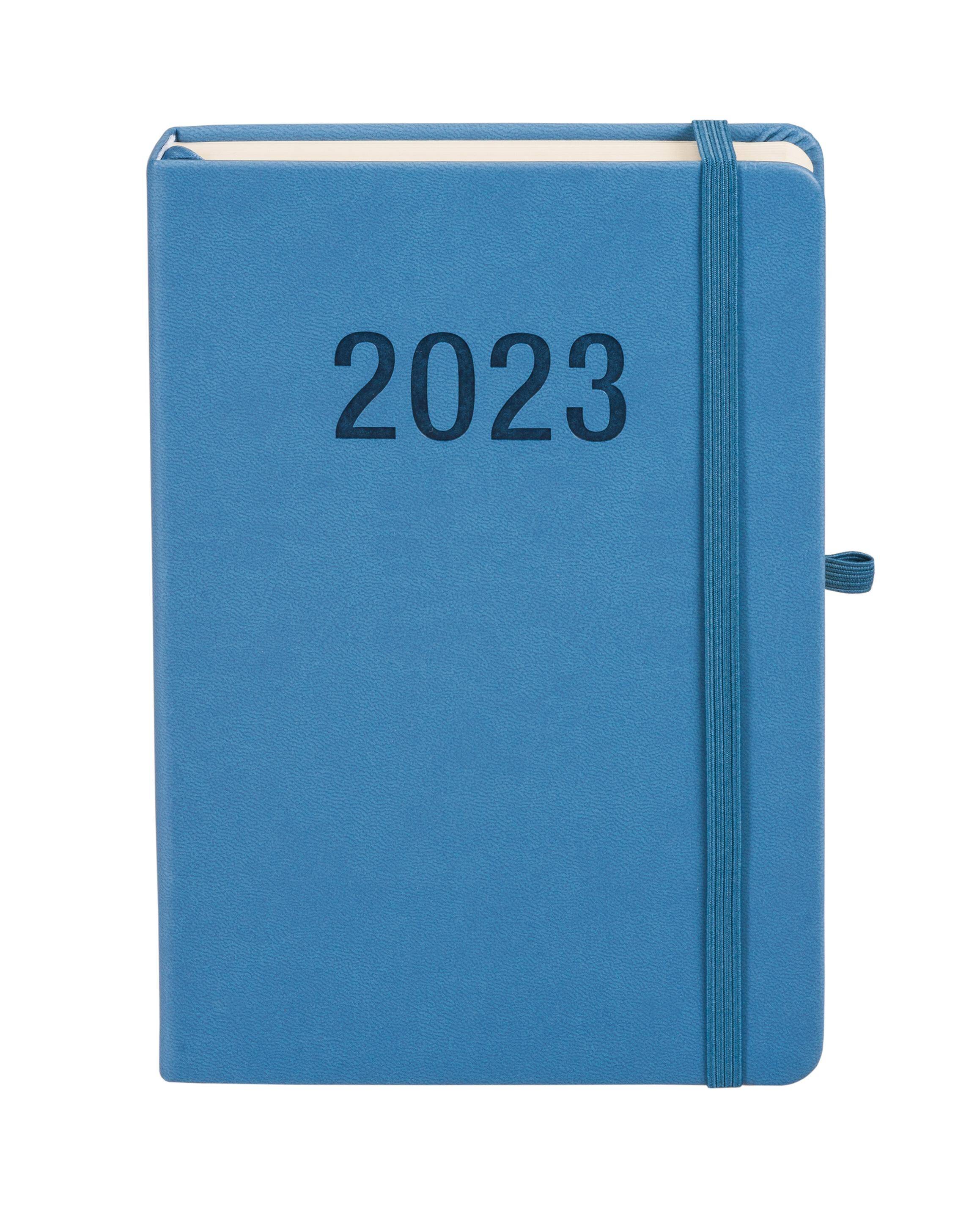 Kalendarz 2023 Vivella memofix A5 niebieski DNS