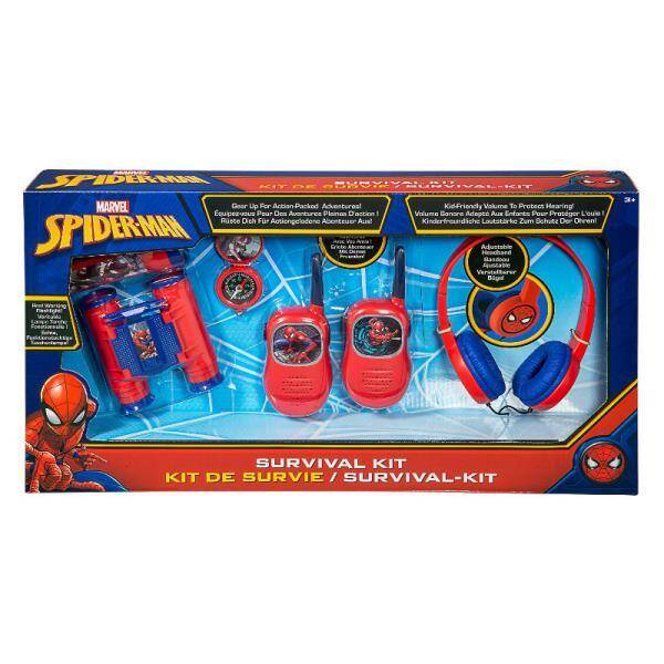 Spiderman Zestaw przygoda 5w1: latarka, kompas, lornetka, walkie talkie, słuchawki  SM-V302 eKids