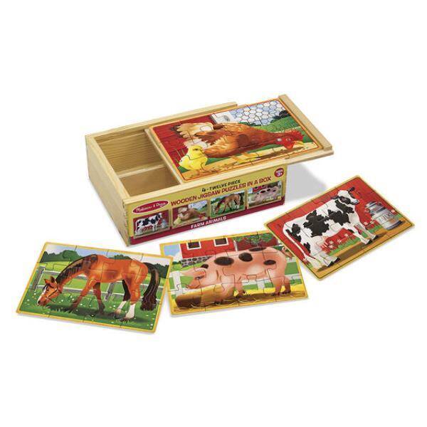 MELISSA Puzzle drewniane Zwierzęta z farmy 4wz 13793