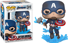 POP Marvel: Endgame- Captain America with Broken Shield & Mjolnir