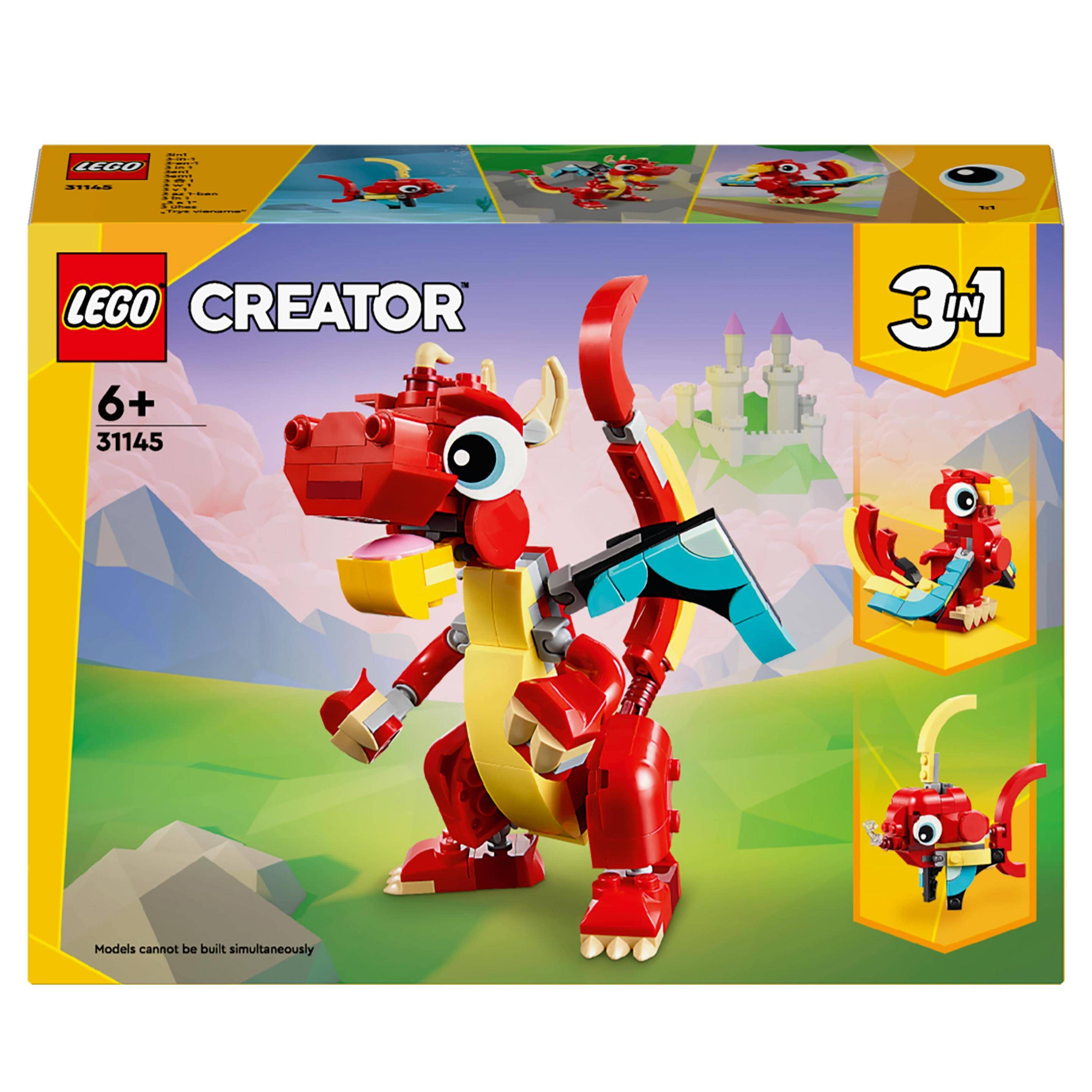 LEGO 31145 CREATOR. Czerwony smok p4. 149 elementów.