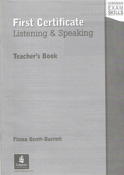 Longman Exam Skills FCE Listening&Speaking Teacher's Book